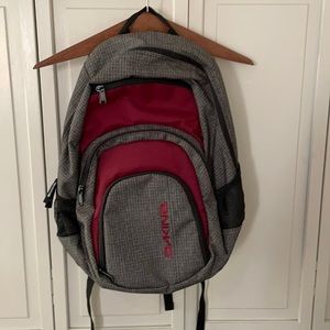 Dakine Backpack In Red, Black and Gray
